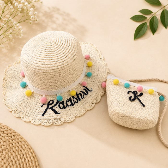 Personalized Hat & Pouch Set